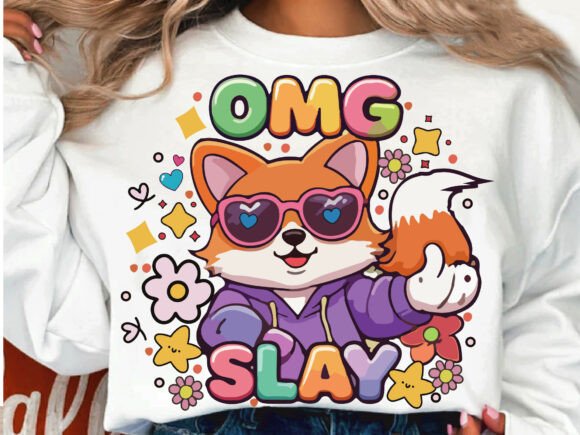 Review: Adorable Fox OMG SLAY Printed T-shirt Design
