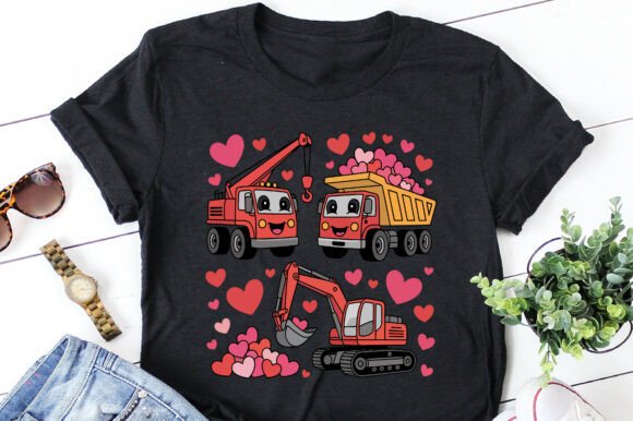 Review: Construction Trucks Valentines Day Png for Embroidery
