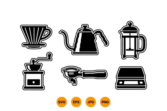 Reviewing Barista Coffee Tools Clipart for Stitch