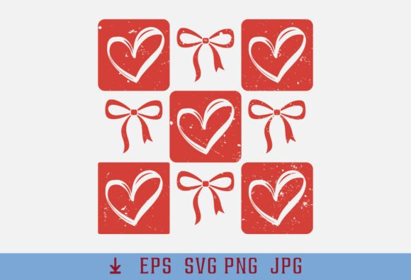 Reviewing Distressed Valentine Hearts Bows Patte