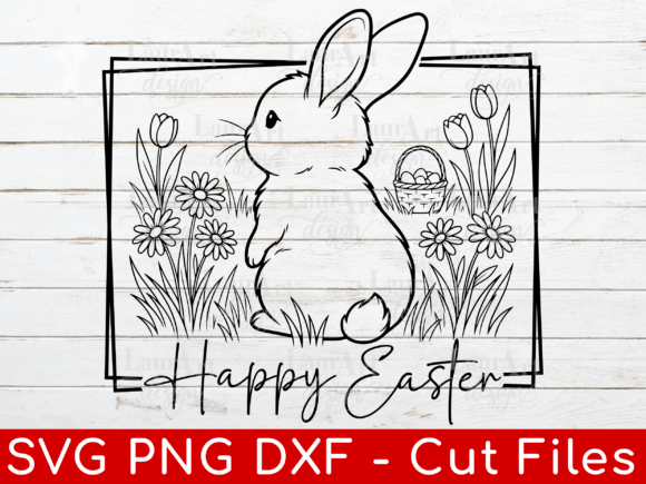 Reviewing Happy Easter Bunny Line Art Floral Bunny