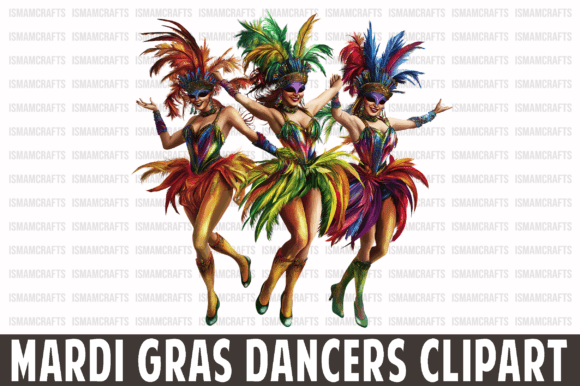 Reviewing Mardi Gras Dancers Clipart PNG for Embroidery