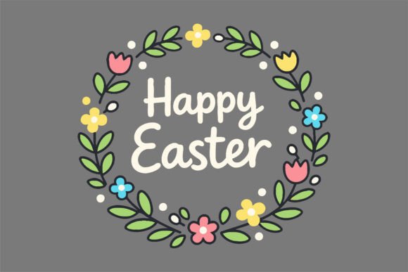 Reviewing the Happy Easter Floral Wreath Vector